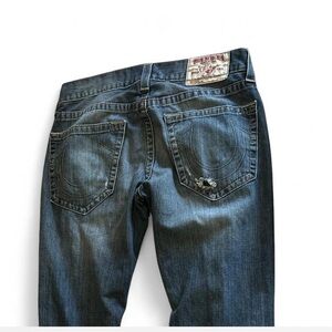 |True Religion| Low-Rise Blue Jeans Woman's Size 33/34 100% Cotton